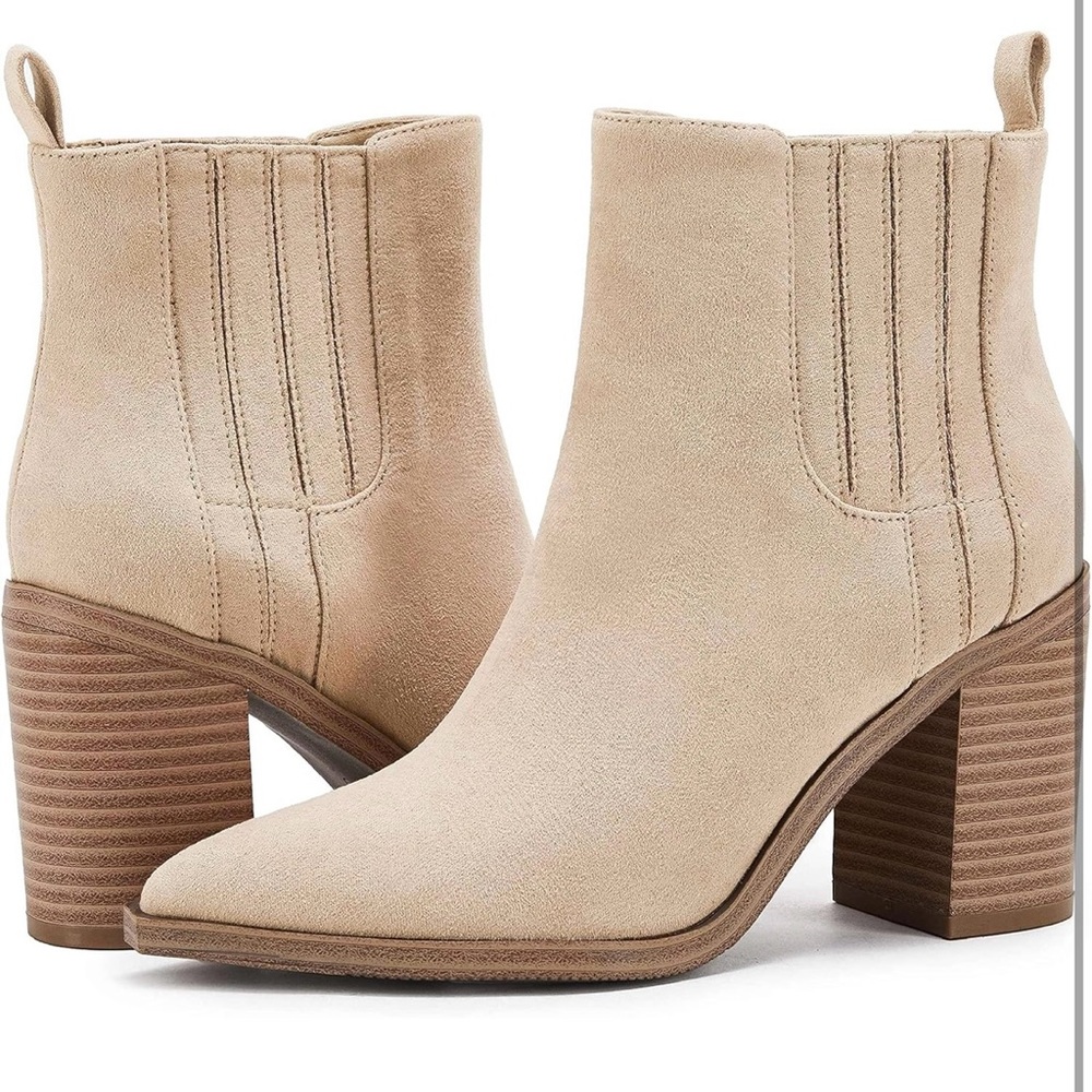 Women's Chelsea Beige‎ Tan Ankle Boots